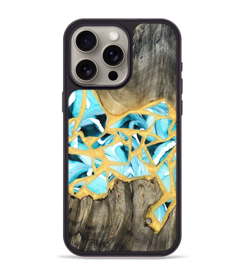 iPhone 15 Pro Max Wood Phone Case - Lorine (Stained Glass, 821761)