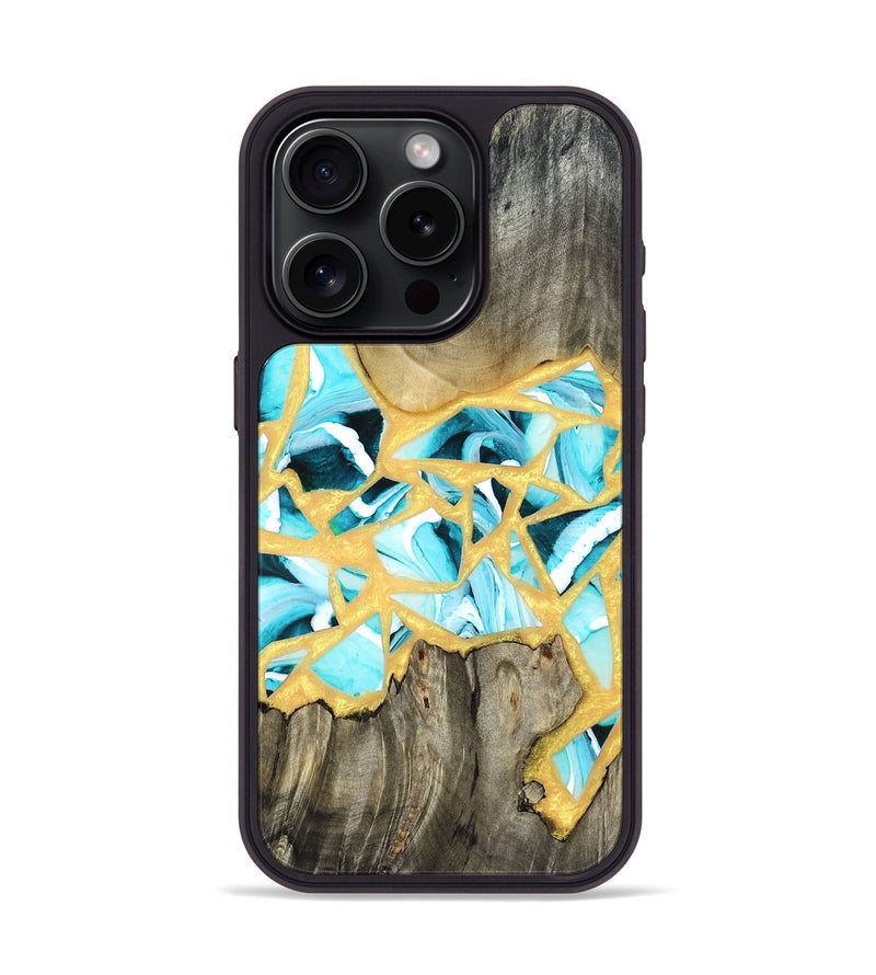iPhone 15 Pro Wood Phone Case - Lorine (Stained Glass, 821761)
