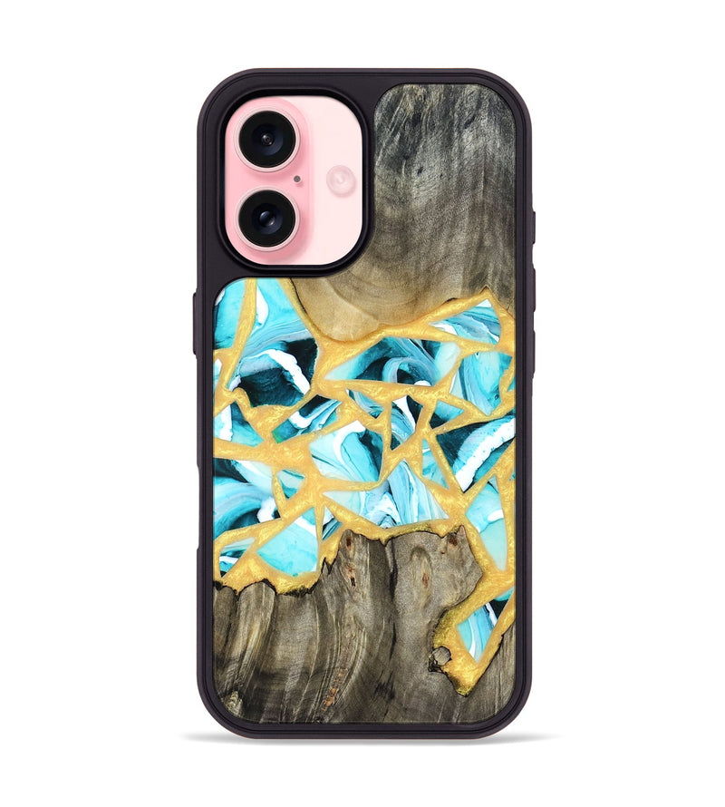 iPhone 16 Wood Phone Case - Lorine (Stained Glass, 821761)