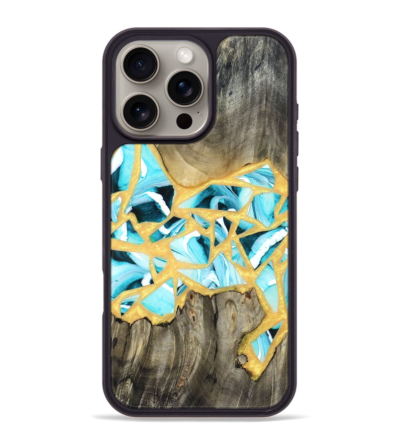 iPhone 16 Pro Max Wood Phone Case - Lorine (Stained Glass, 821761)