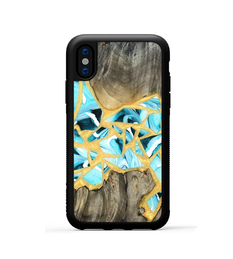 iPhone Xs Wood Phone Case - Lorine (Stained Glass, 821761)