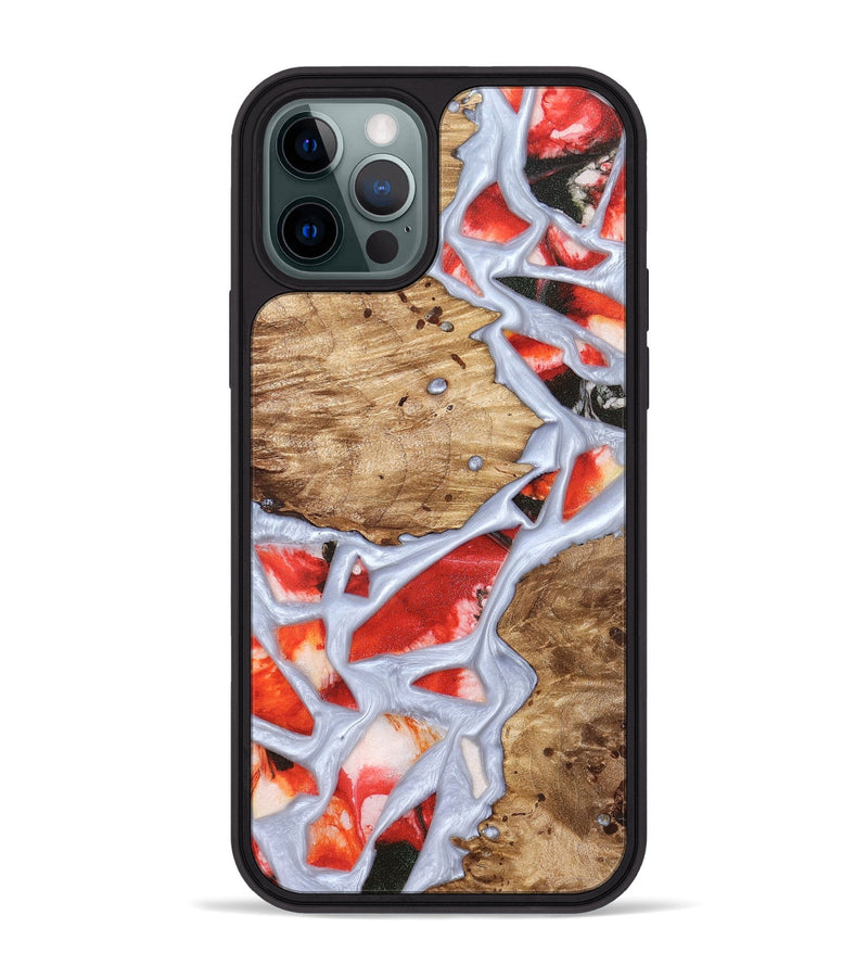iPhone 12 Pro Max Wood Phone Case - Shavon (Stained Glass, 821763)