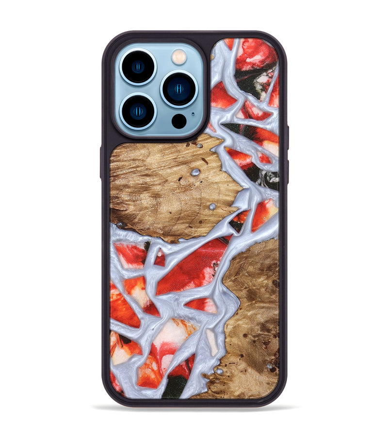 iPhone 14 Pro Max Wood Phone Case - Shavon (Stained Glass, 821763)