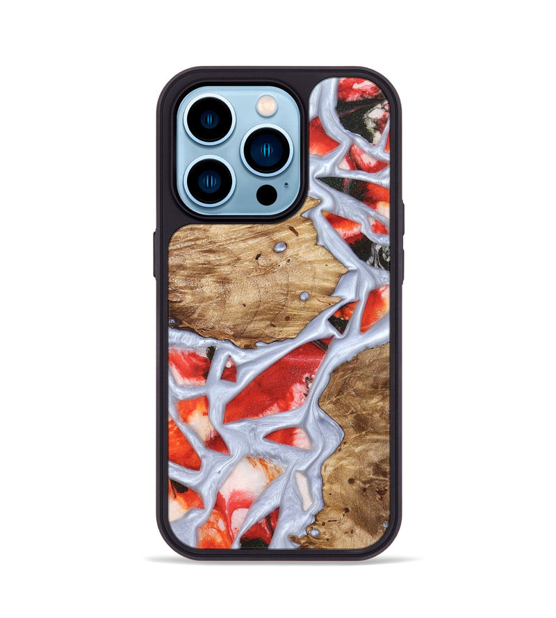 iPhone 14 Pro Wood Phone Case - Shavon (Stained Glass, 821763)
