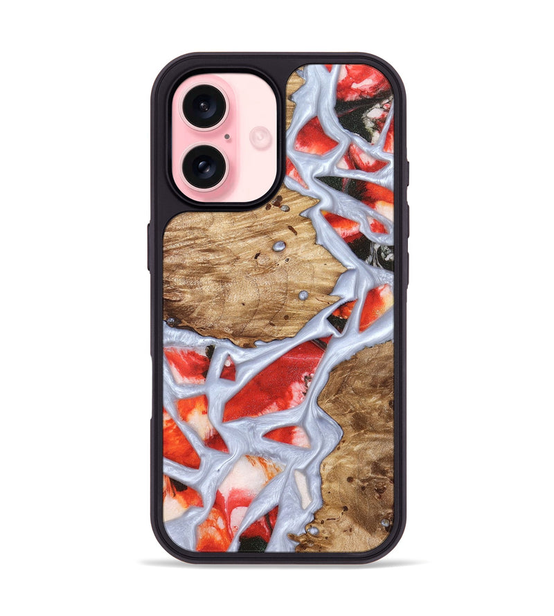 iPhone 16 Wood Phone Case - Shavon (Stained Glass, 821763)