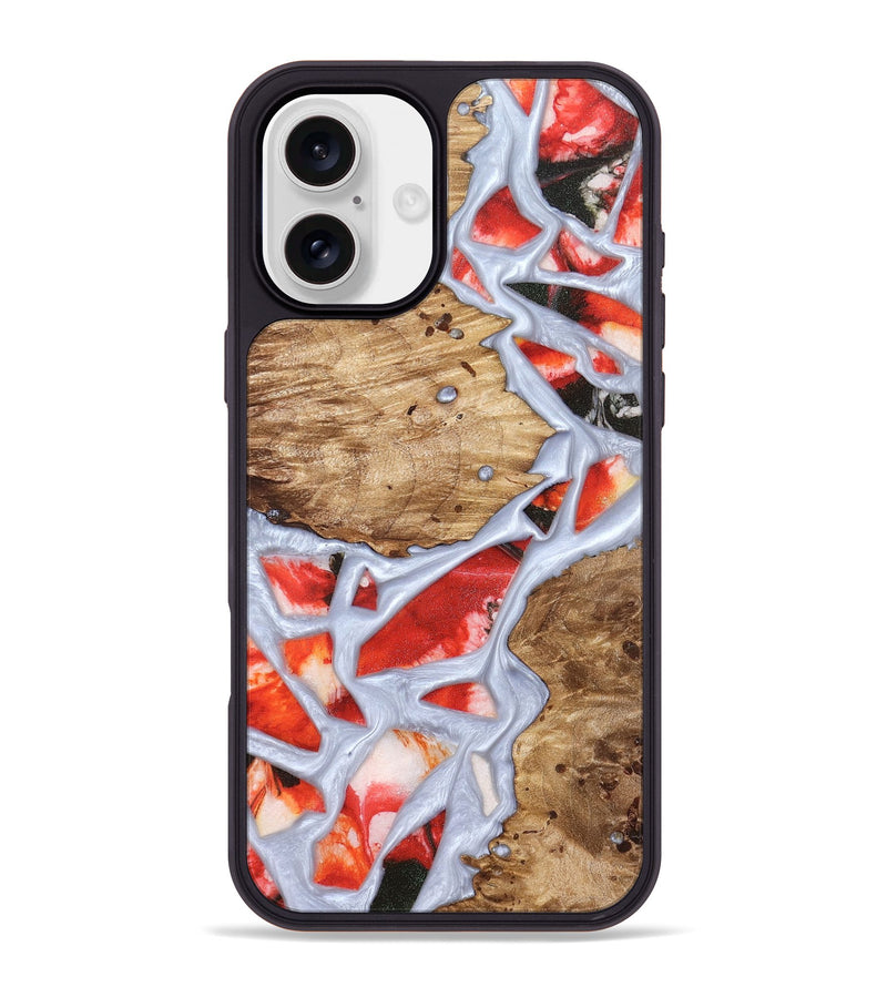 iPhone 16 Plus Wood Phone Case - Shavon (Stained Glass, 821763)