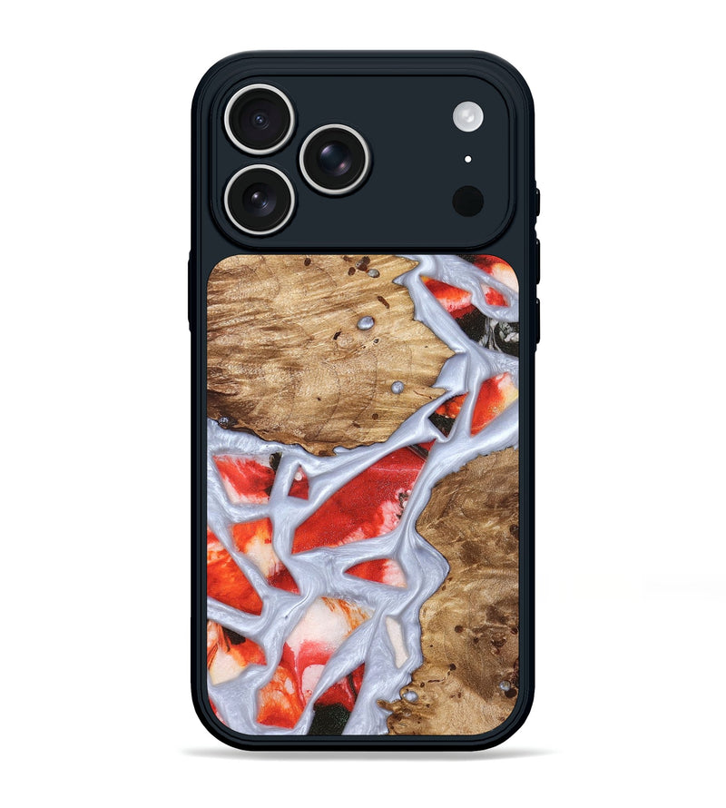 iPhone 17 Pro Max Wood Phone Case - Shavon (Stained Glass, 821763)