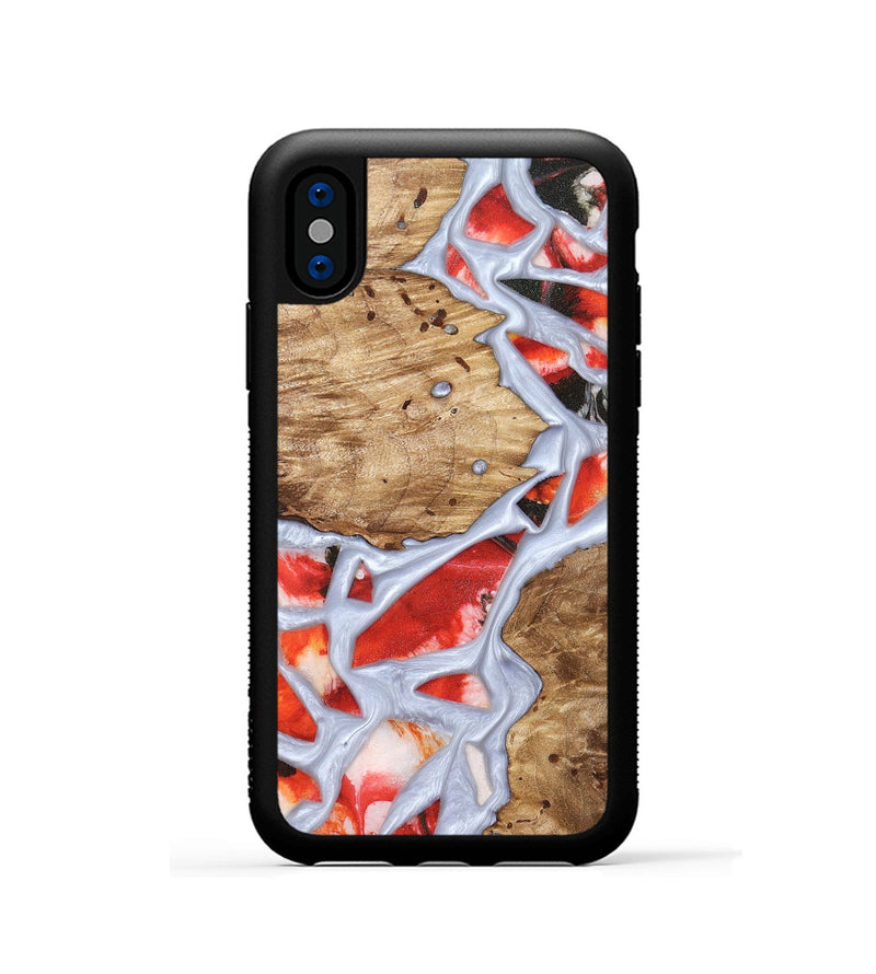iPhone Xs Wood Phone Case - Shavon (Stained Glass, 821763)