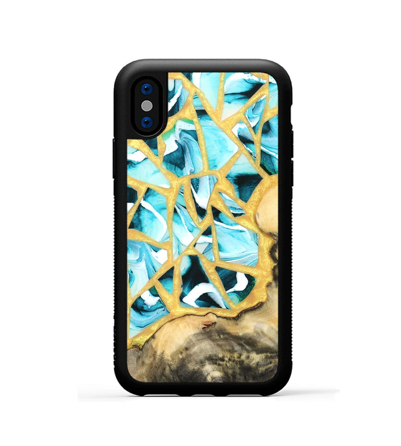 iPhone Xs Wood Phone Case - Harmoni (Stained Glass, 821765)