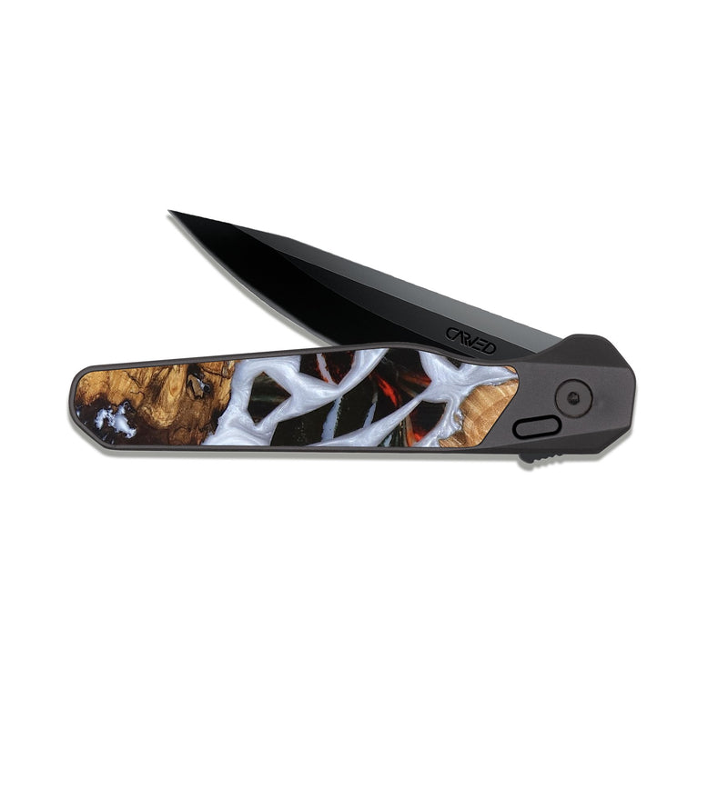 EDC Dark Slate Wood Pocket Knife - Elodie (Stained Glass, 821766)