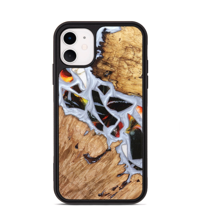 iPhone 11 Wood Phone Case - Elodie (Stained Glass, 821766)