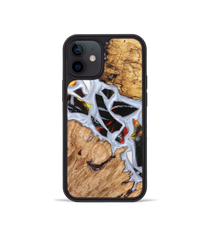 iPhone 12 mini Wood Phone Case - Elodie (Stained Glass, 821766)