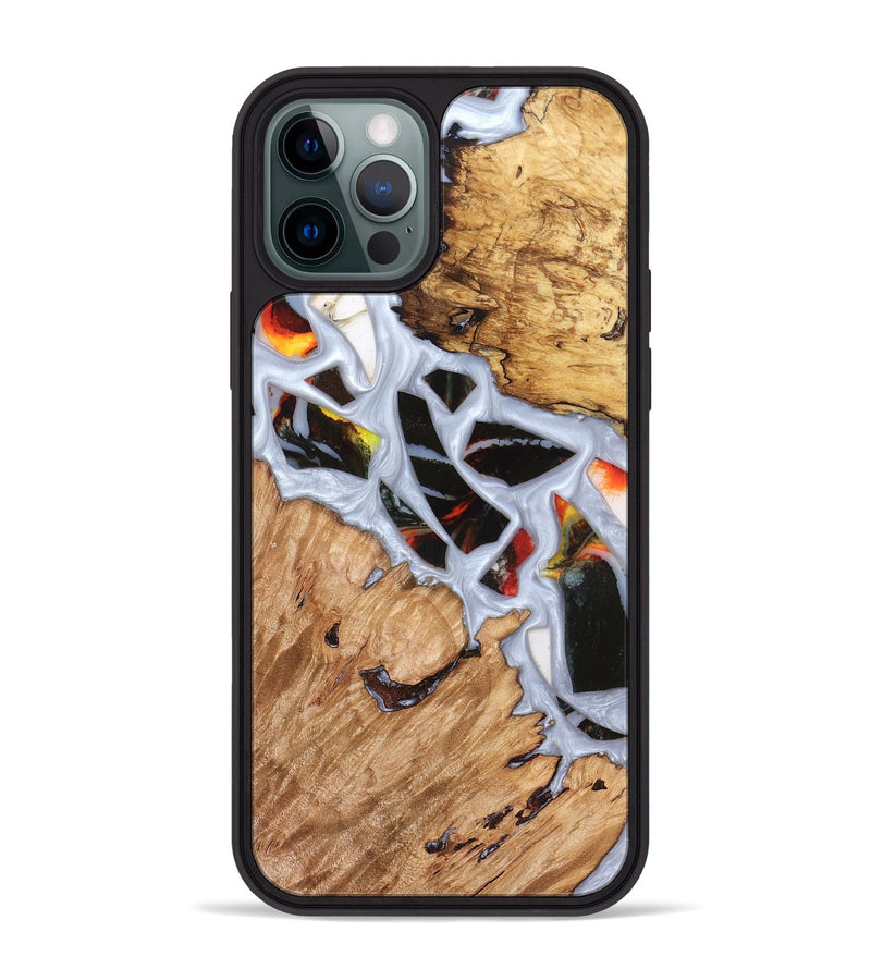 iPhone 12 Pro Max Wood Phone Case - Elodie (Stained Glass, 821766)