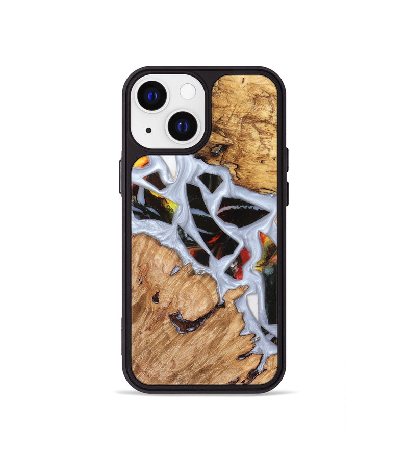 iPhone 13 mini Wood Phone Case - Elodie (Stained Glass, 821766)
