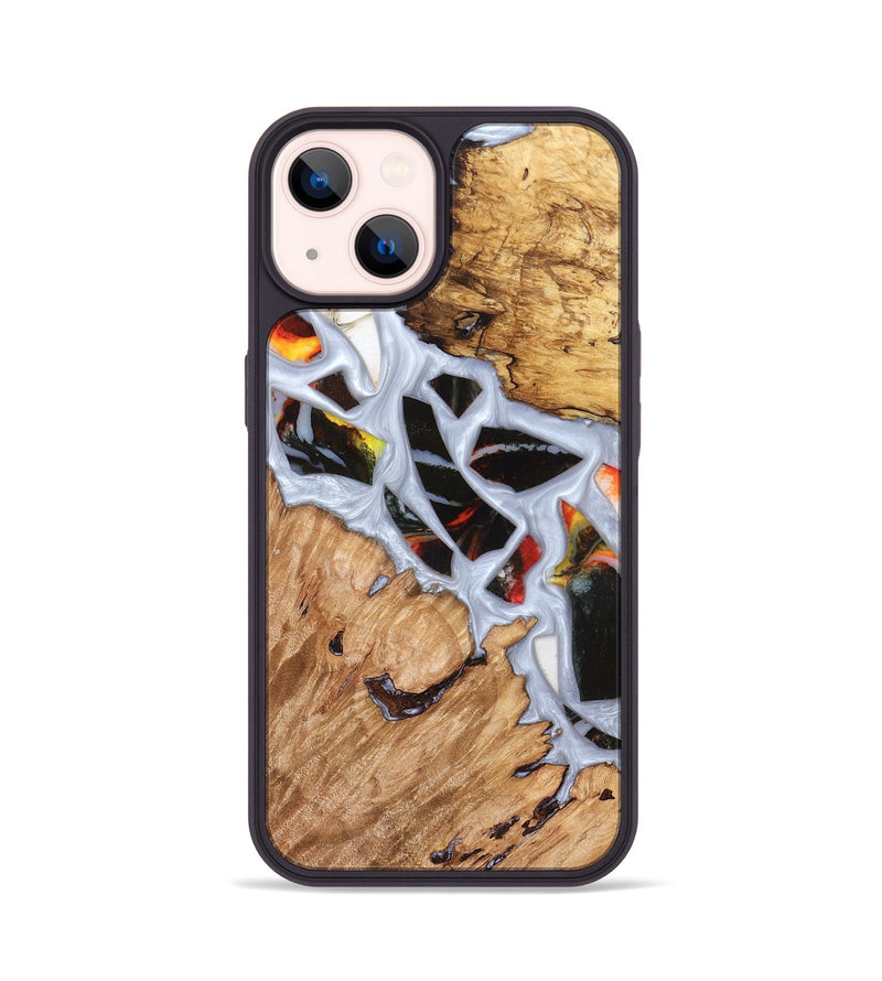 iPhone 14 Wood Phone Case - Elodie (Stained Glass, 821766)