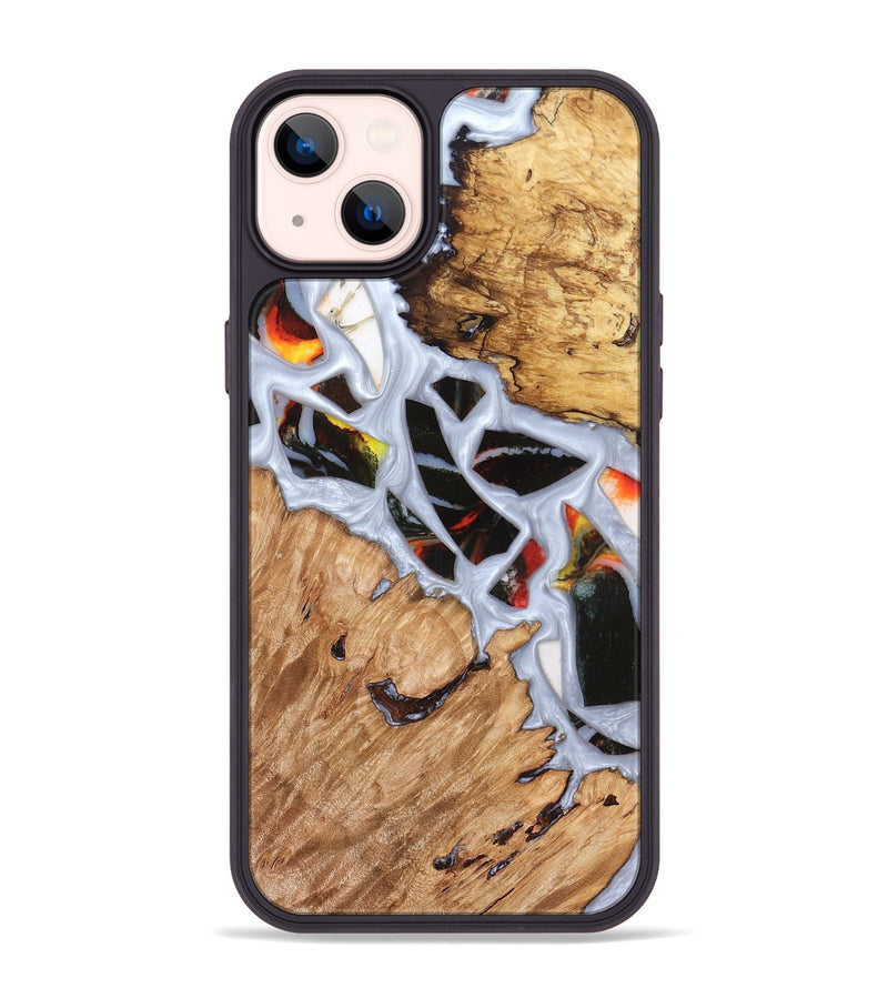 iPhone 14 Plus Wood Phone Case - Elodie (Stained Glass, 821766)