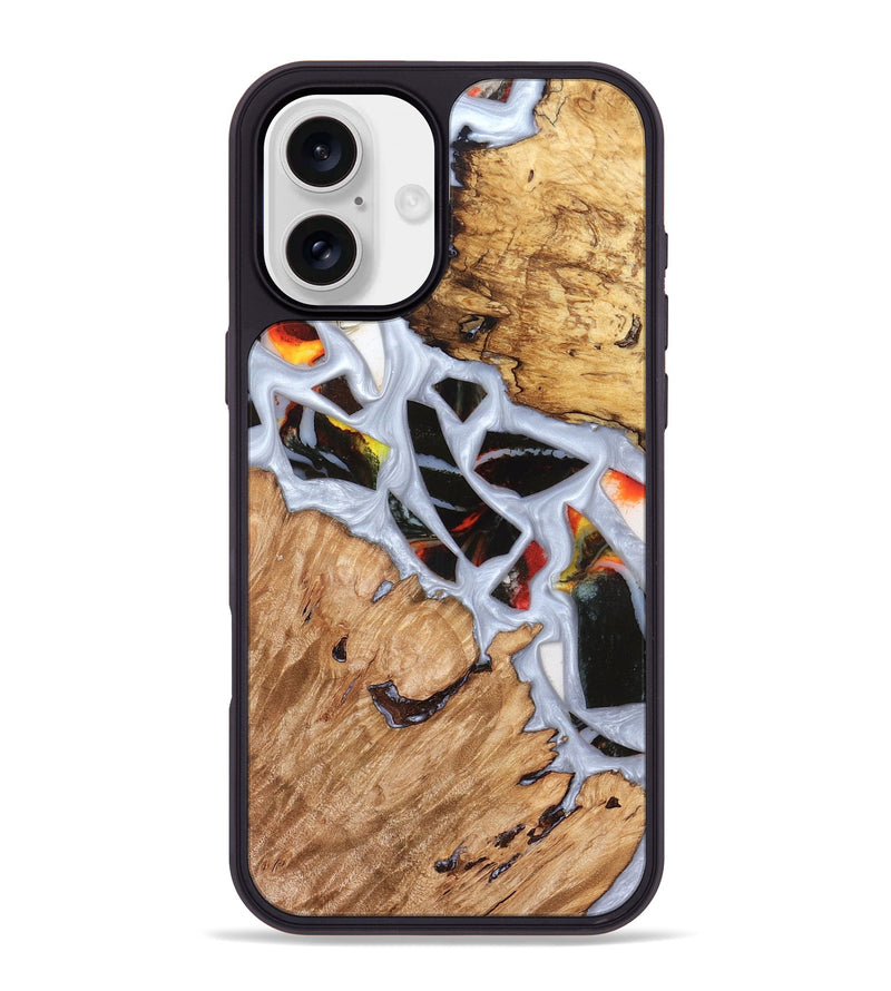 iPhone 16 Plus Wood Phone Case - Elodie (Stained Glass, 821766)