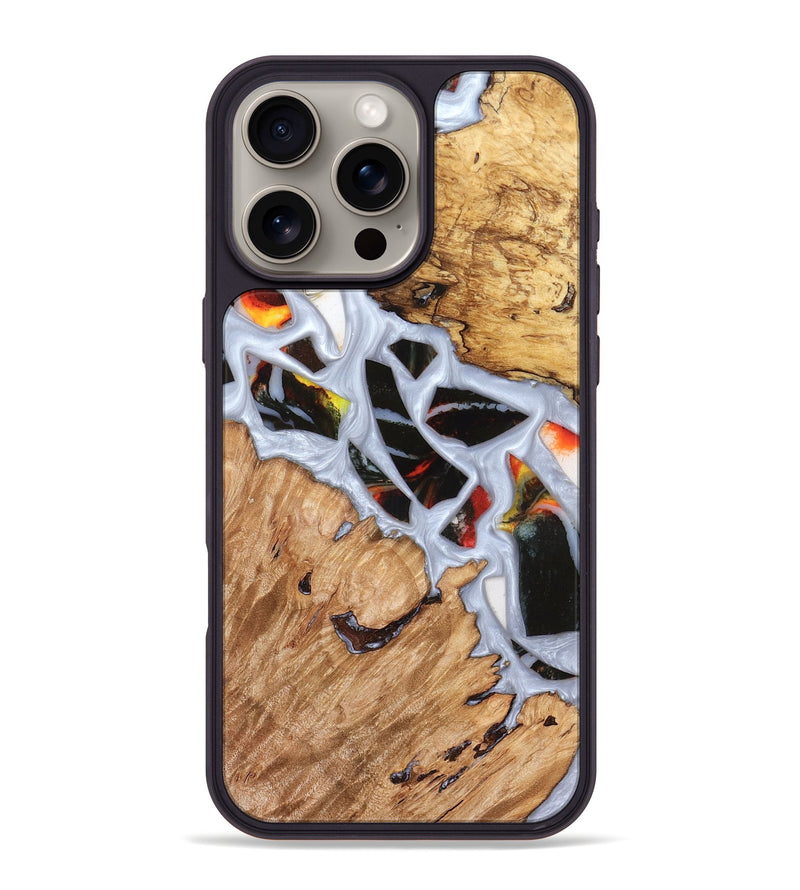 iPhone 16 Pro Max Wood Phone Case - Elodie (Stained Glass, 821766)