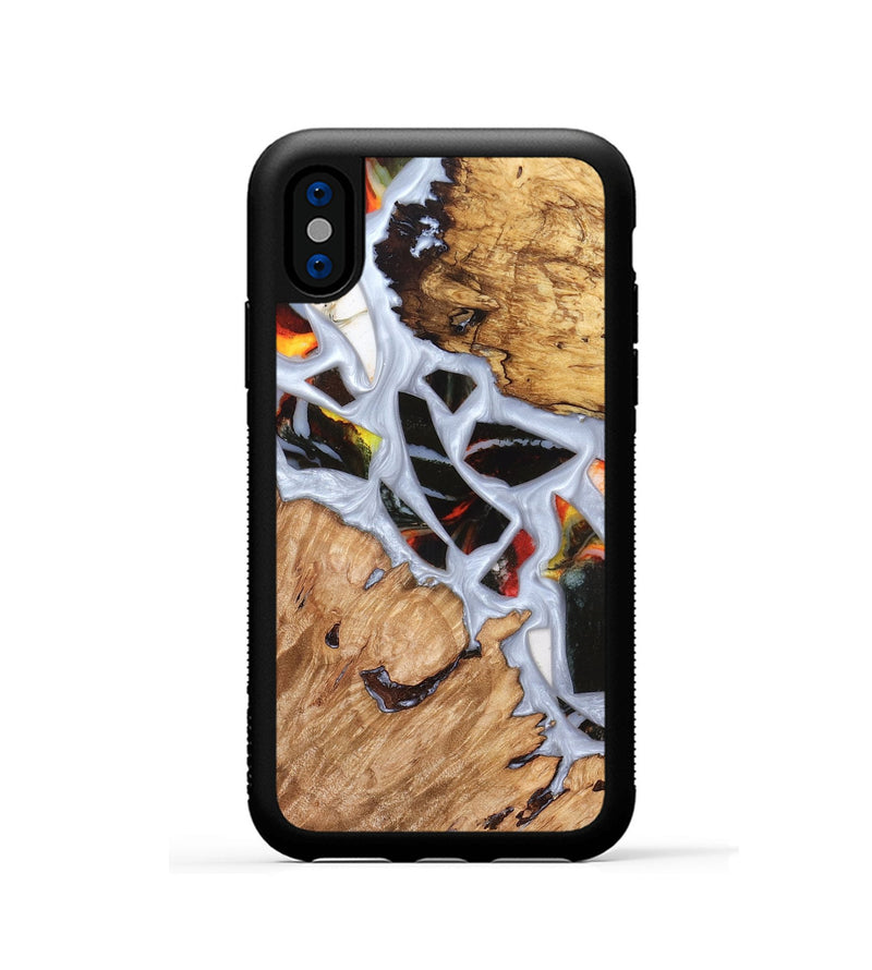 iPhone Xs Wood Phone Case - Elodie (Stained Glass, 821766)