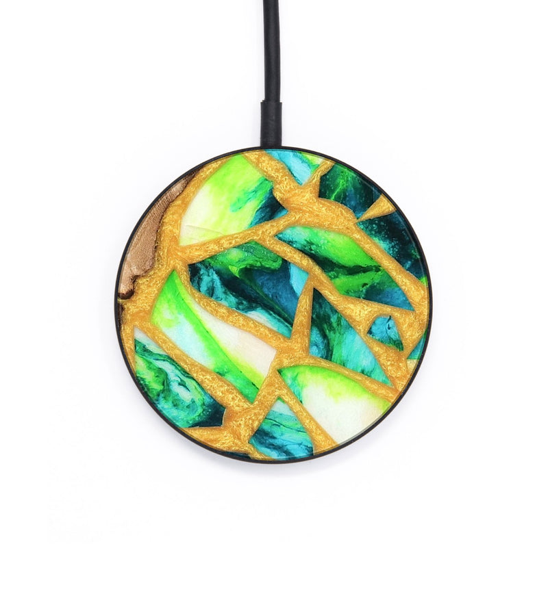 Circle Wood Wireless Charger - Lorene (Stained Glass, 821770)