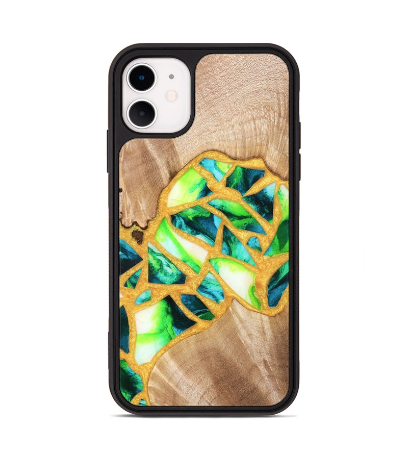 iPhone 11 Wood Phone Case - Lorene (Stained Glass, 821770)