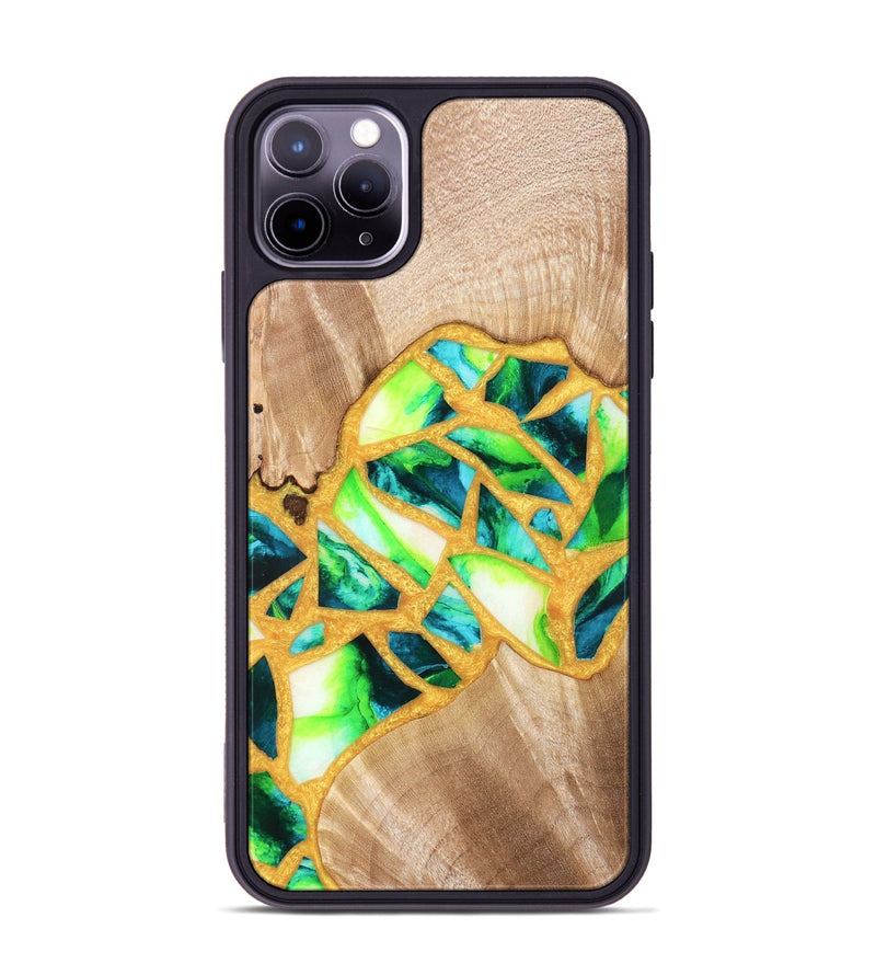 iPhone 11 Pro Max Wood Phone Case - Lorene (Stained Glass, 821770)