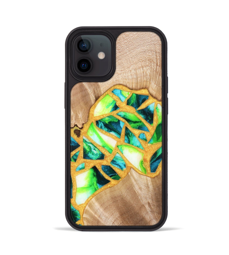 iPhone 12 Wood Phone Case - Lorene (Stained Glass, 821770)