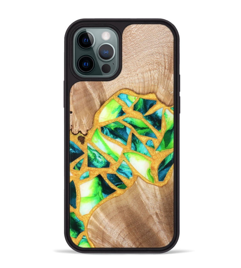 iPhone 12 Pro Max Wood Phone Case - Lorene (Stained Glass, 821770)