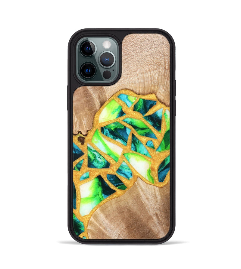 iPhone 12 Pro Wood Phone Case - Lorene (Stained Glass, 821770)