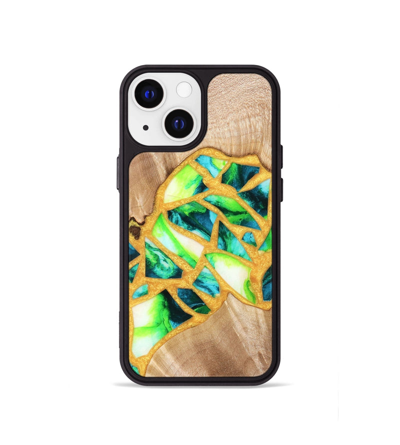 iPhone 13 mini Wood Phone Case - Lorene (Stained Glass, 821770)