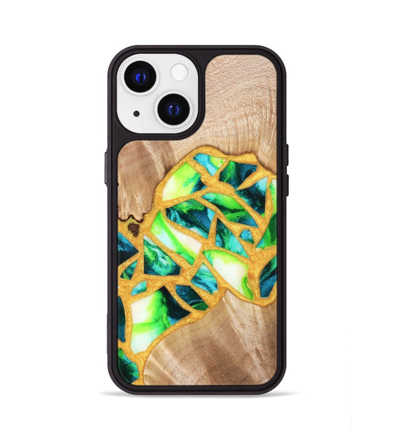 iPhone 13 Wood Phone Case - Lorene (Stained Glass, 821770)