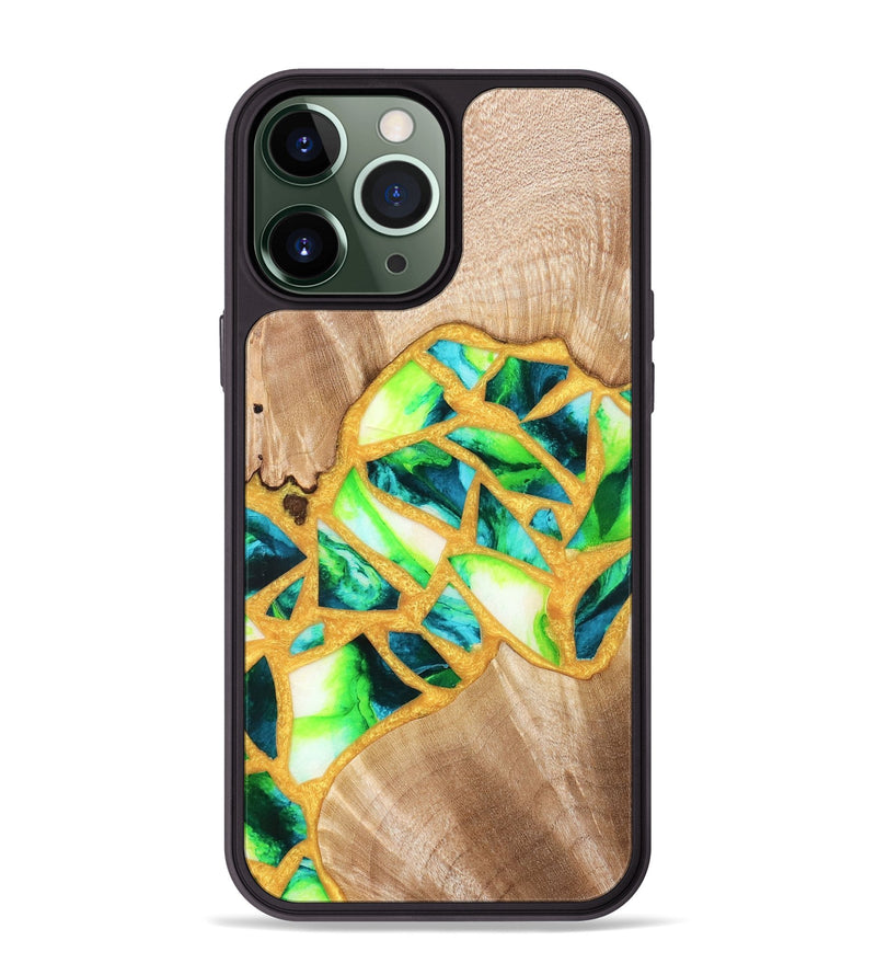 iPhone 13 Pro Max Wood Phone Case - Lorene (Stained Glass, 821770)
