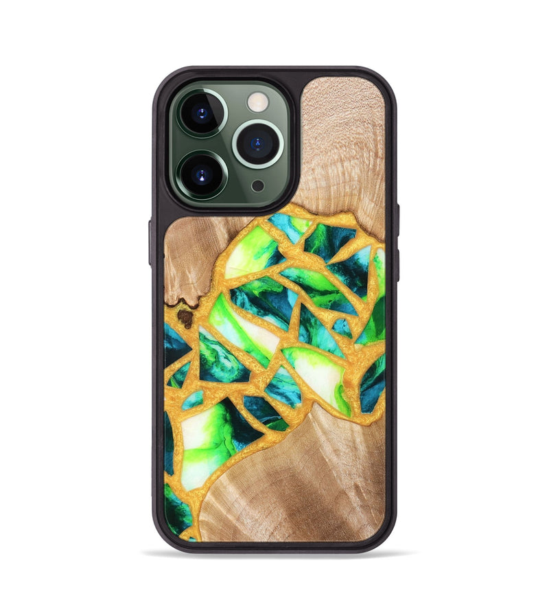 iPhone 13 Pro Wood Phone Case - Lorene (Stained Glass, 821770)