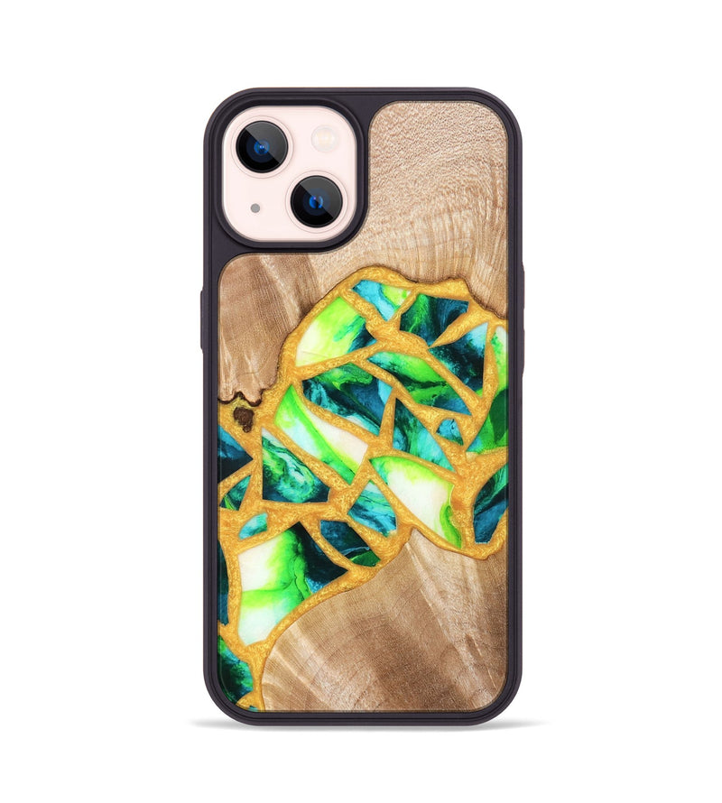 iPhone 14 Wood Phone Case - Lorene (Stained Glass, 821770)