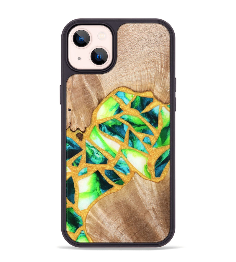 iPhone 14 Plus Wood Phone Case - Lorene (Stained Glass, 821770)