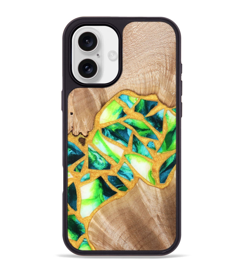iPhone 16 Plus Wood Phone Case - Lorene (Stained Glass, 821770)
