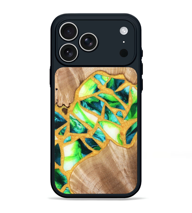 iPhone 17 Pro Max Wood Phone Case - Lorene (Stained Glass, 821770)