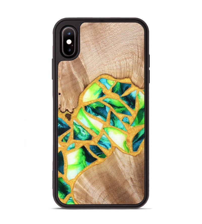 iPhone Xs Max Wood Phone Case - Lorene (Stained Glass, 821770)