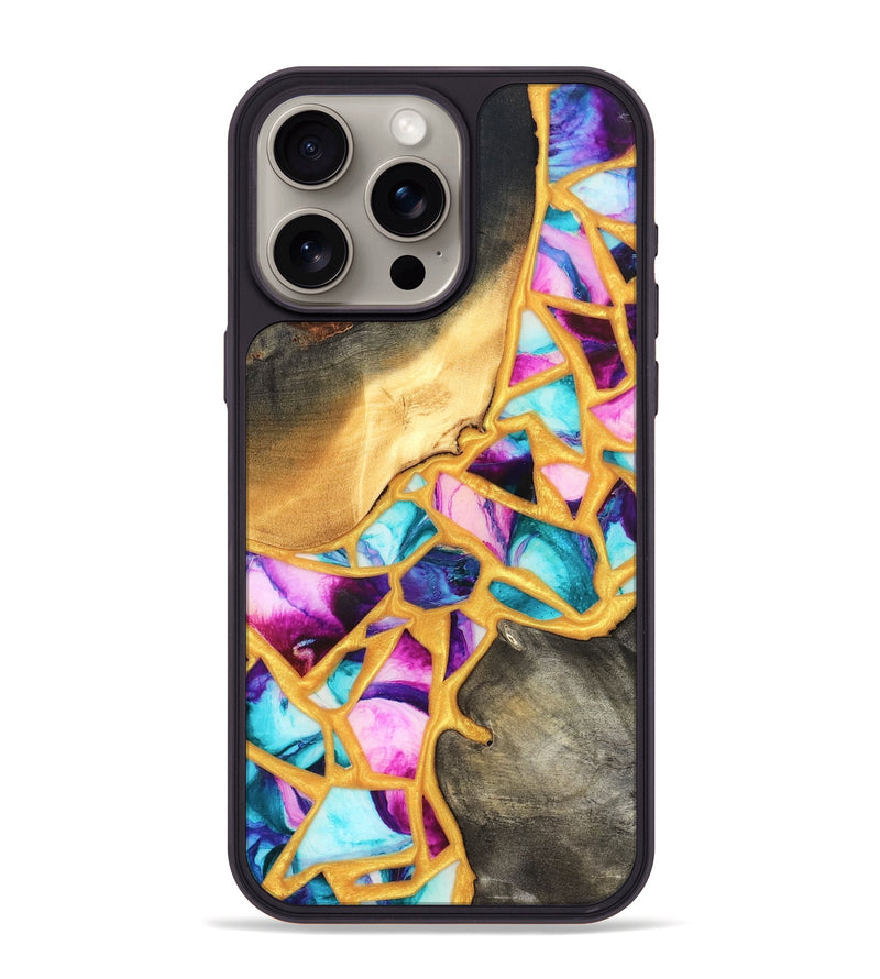 iPhone 15 Pro Max Wood Phone Case - Rachael (Stained Glass, 821774)