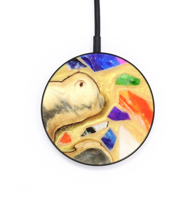 Circle Wood Wireless Charger - Leanna (Stained Glass, 821778)