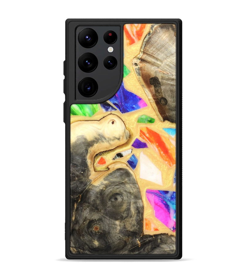 Galaxy S22 Ultra Wood Phone Case - Leanna (Stained Glass, 821778)