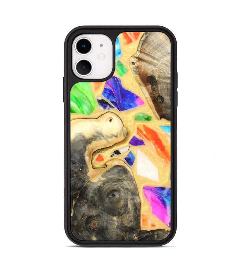 iPhone 11 Wood Phone Case - Leanna (Stained Glass, 821778)