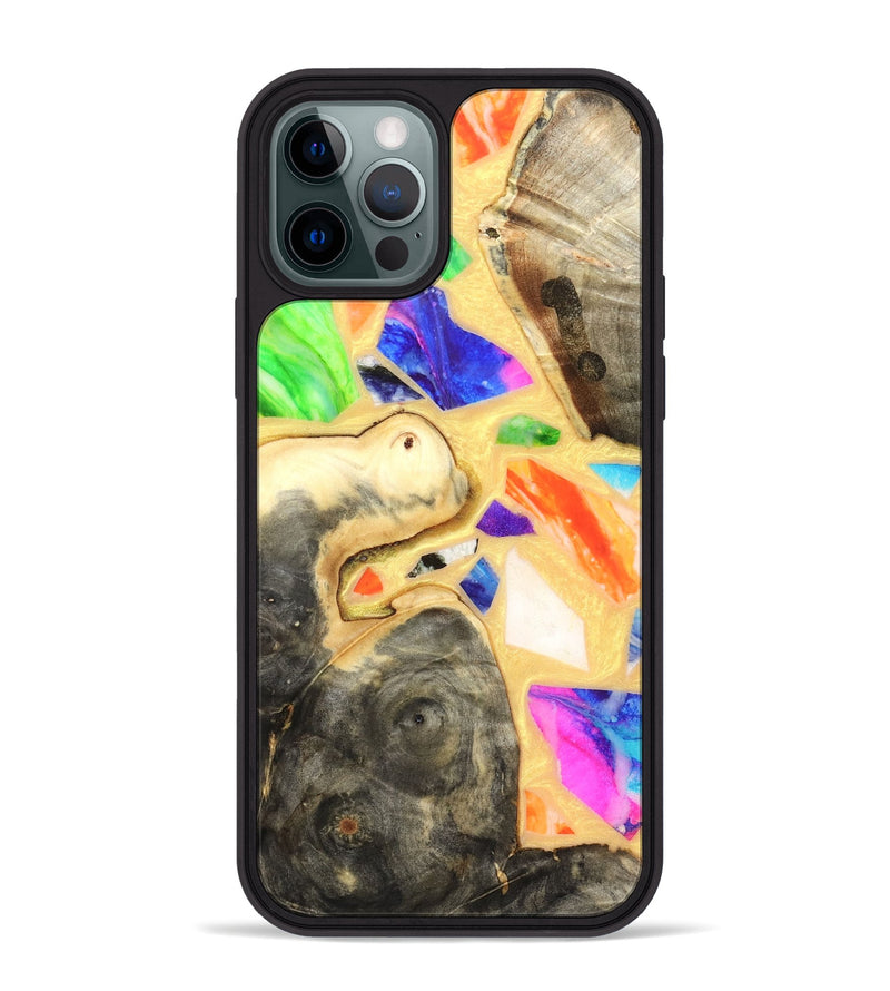 iPhone 12 Pro Max Wood Phone Case - Leanna (Stained Glass, 821778)