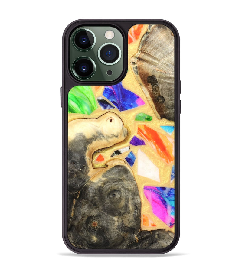 iPhone 13 Pro Max Wood Phone Case - Leanna (Stained Glass, 821778)