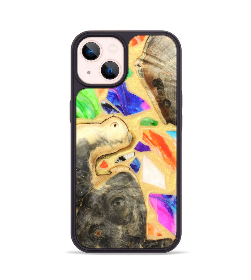 iPhone 14 Wood Phone Case - Leanna (Stained Glass, 821778)