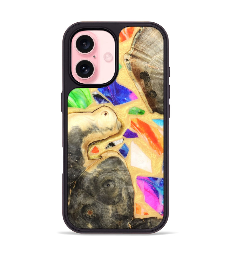 iPhone 16 Wood Phone Case - Leanna (Stained Glass, 821778)