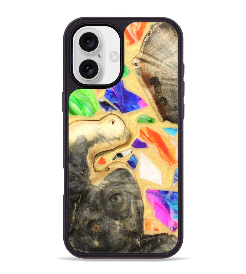 iPhone 16 Plus Wood Phone Case - Leanna (Stained Glass, 821778)