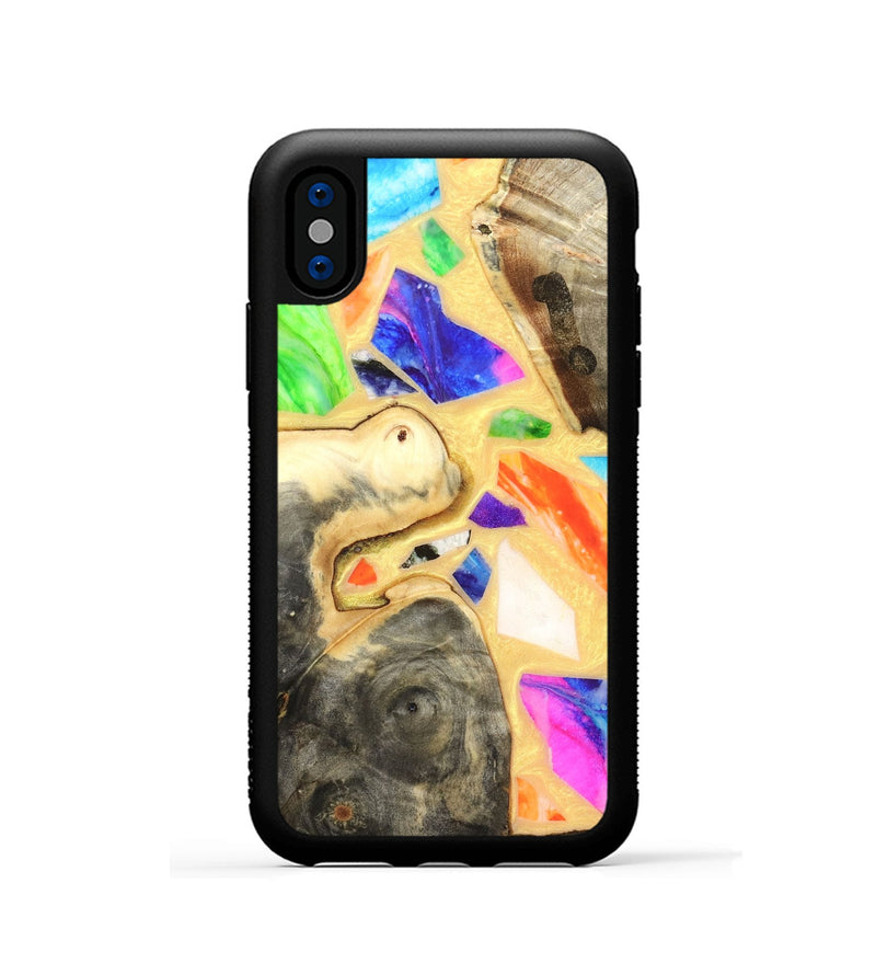 iPhone Xs Wood Phone Case - Leanna (Stained Glass, 821778)