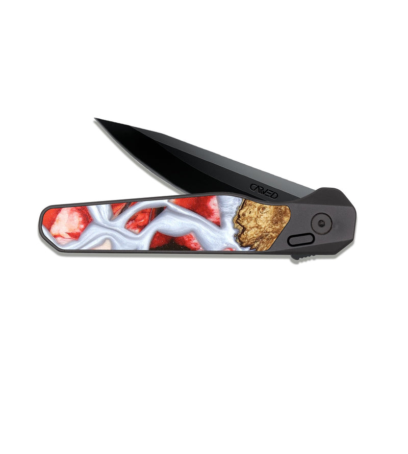 EDC Dark Slate Wood Pocket Knife - Jerold (Stained Glass, 821781)