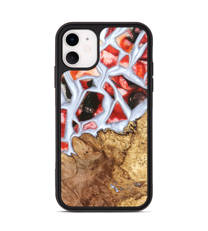 iPhone 11 Wood Phone Case - Jerold (Stained Glass, 821781)